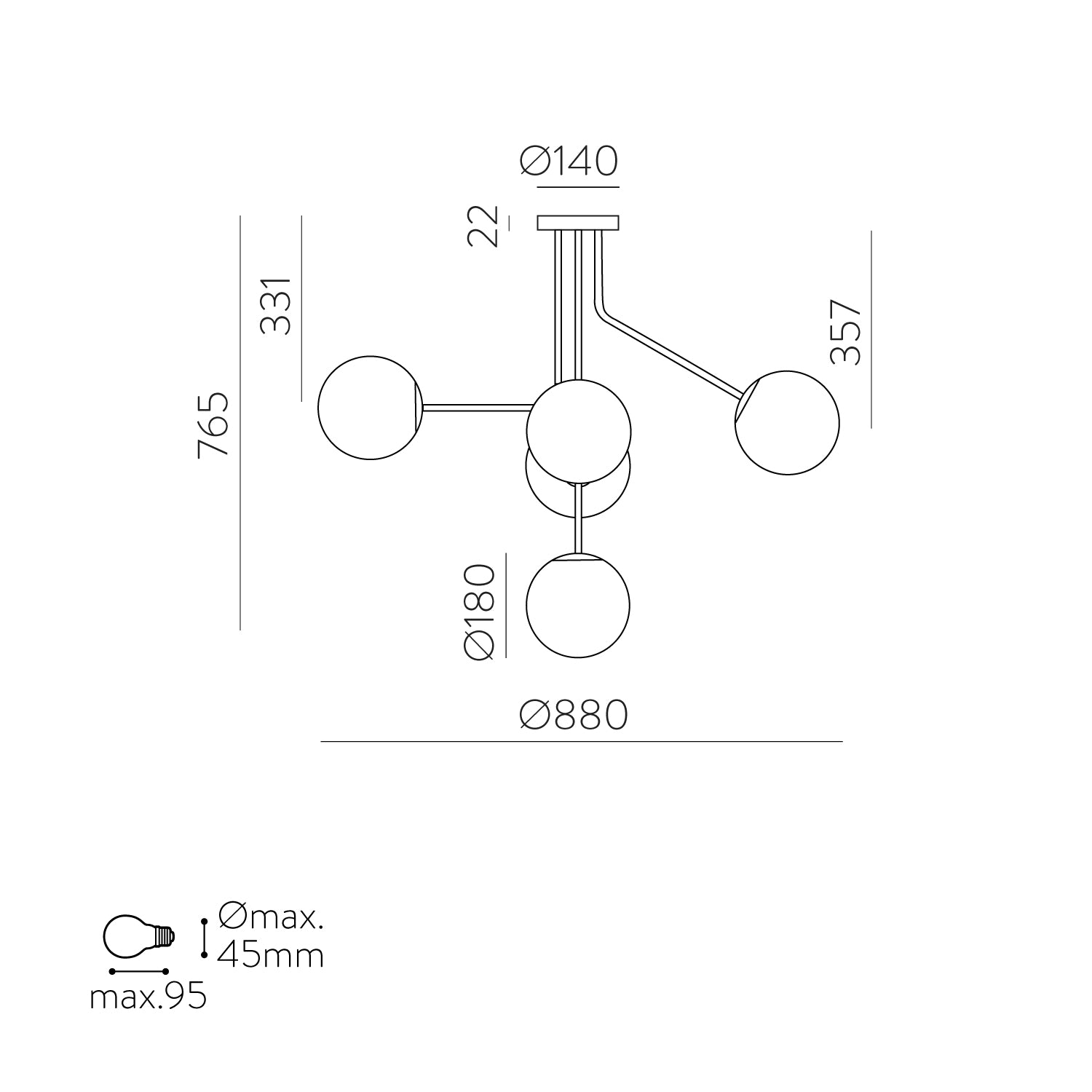 Parma Chandelier Lamp