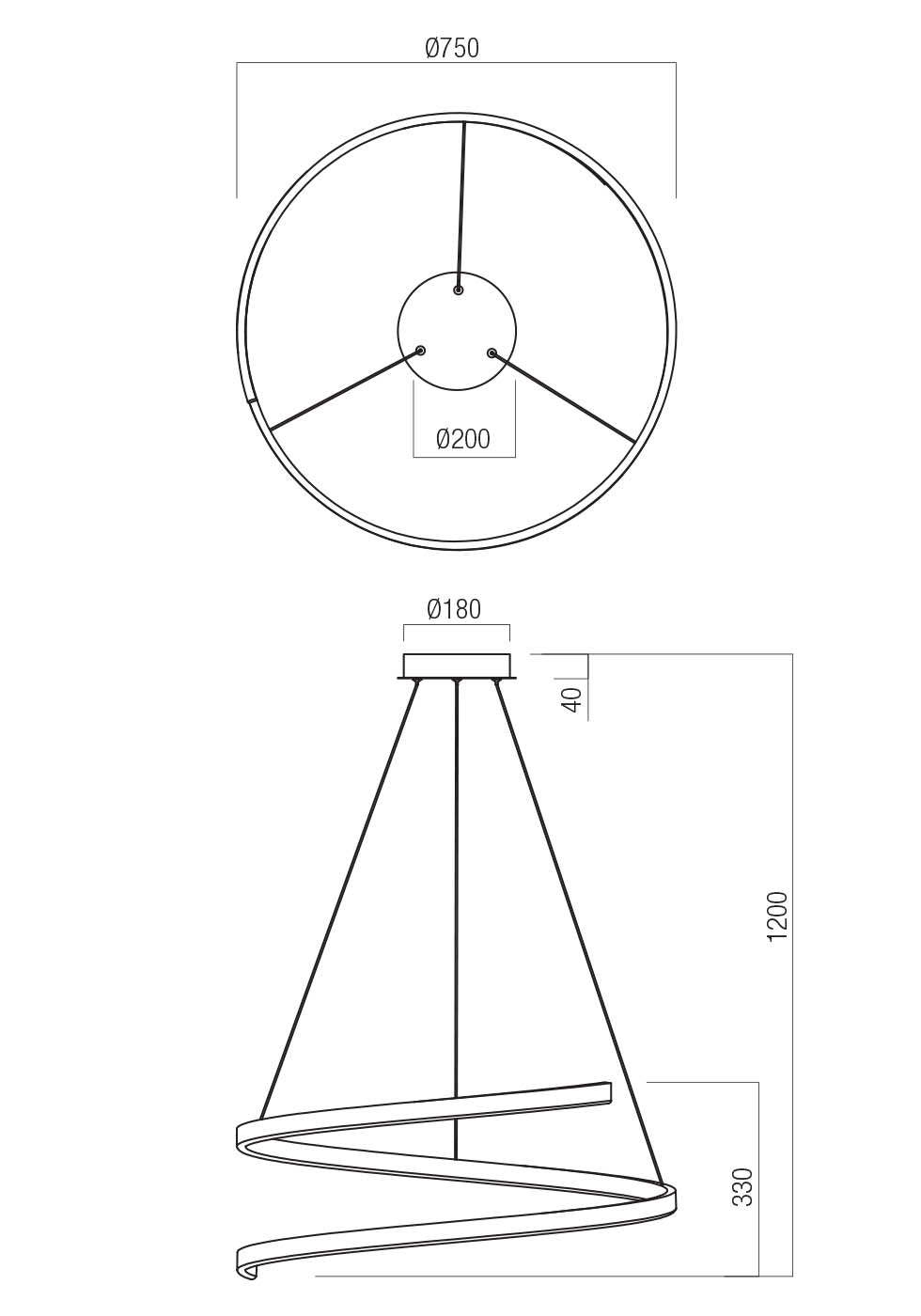 Scroll Chandelier Lamp
